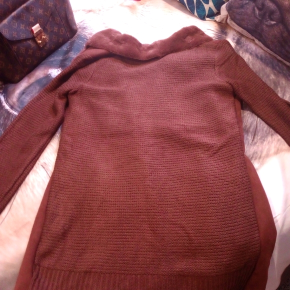 NWOT Brown sweater jacket - Picture 4 of 6